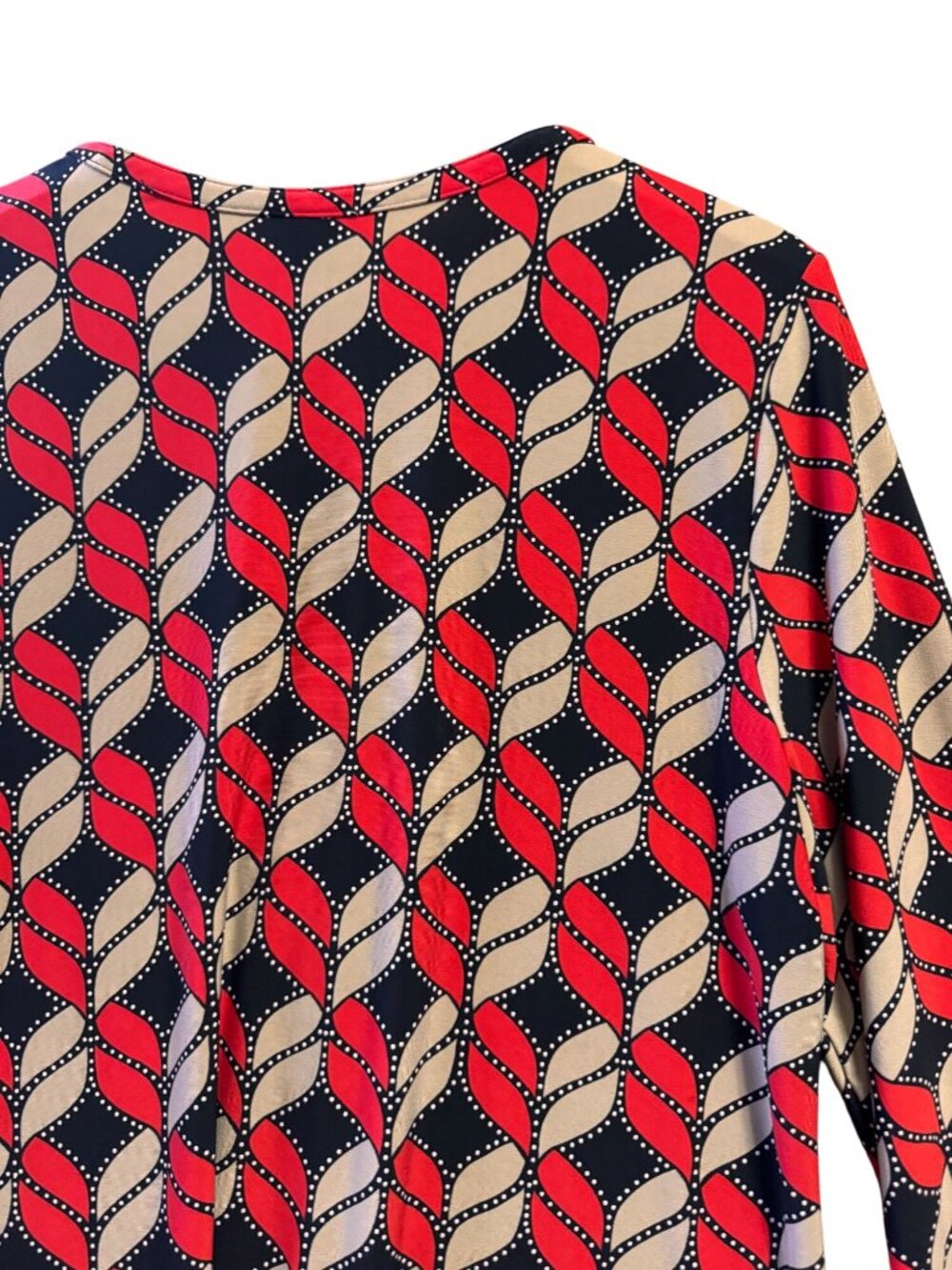 Ruby Rd. Geometric Print 3/4 Sleeve Tunic Top - M - Picture 10 of 11